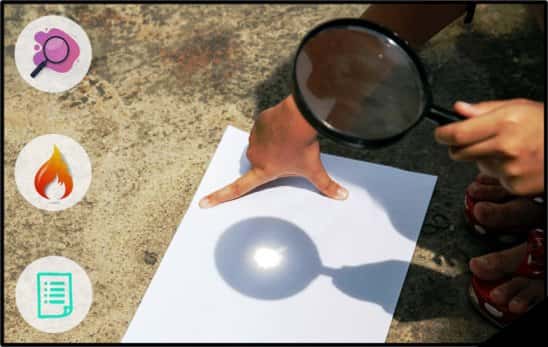 Porque el sol a través de un cristal de aumento puede quemar un papel